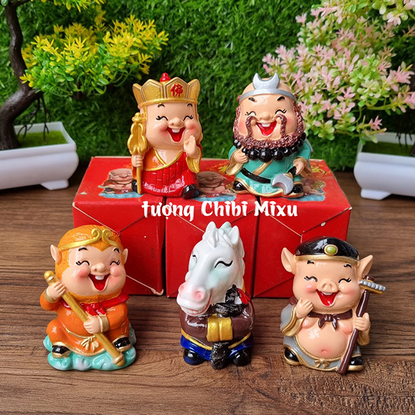 Bộ 05 tượng Thầy trò Đường Tăng